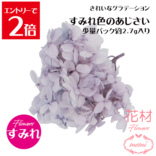 ＼クーポン配布／ ハーバリウム 花材 小分け あじさい すみれ 少量パック 約2.7～3g 【メール便送料無..