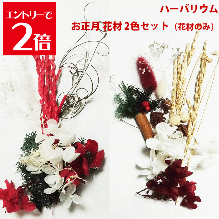 ＼クーポン配布／ ハーバリウム 花材 セット 2色 まとめ買い キット 送料無料 お正月 年賀 和 ハーバリウム花材 花材キット プリザーブドフラワー 手作り 初心者 プリザーブド ドライフラワー 誕生日プレゼント 結婚 ギフト Atelier memi アトリエメミ