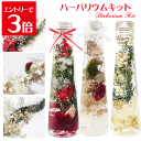 \クーポン配布/ ハーバリウム キット クリスマス キット 送料無料 1本分 選べる3色 花材 セット ボトル ピンセット オイル 花材 瓶 プリザーブドフラワー ハーバリウムキット セット お家時間 Atelier memi アトリエメミ