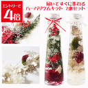 \クーポン配布/ ハーバリウム キット 2本セット クリスマス クリスマスツリー 誕生日 花 花材 ピンセット オイル 瓶 プリザーブドフラワー すぐに作れるハ...