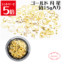 \クーポン配布/ レジン ゴールド 月 星 封入パーツ ネイル アクセサリー パーツ 材料 nail parts ネイルパーツ ネイルアート ジェル デコパーツ...