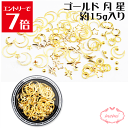 \クーポン配布/ レジン ゴールド 月 星 封入パーツ ネイル アクセサリー パーツ 材料 nail parts ネイルパーツ ネイルアート ジェル デコパーツ...