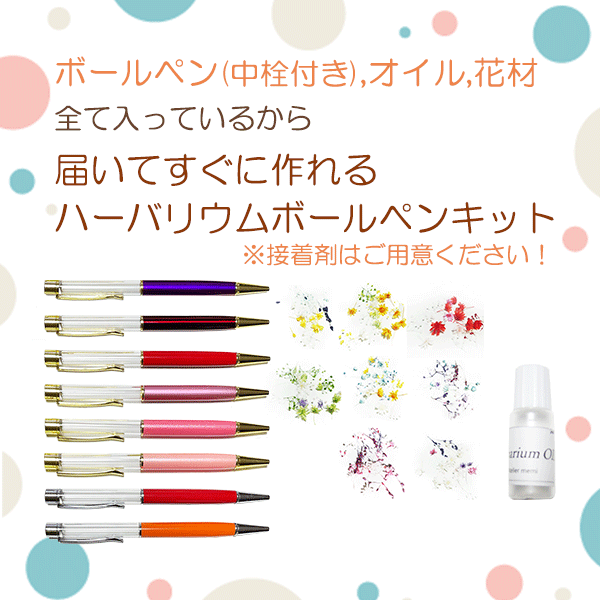 ＼クーポン配布／ ハーバリウム キット ボールペン 送料無料 【お任せ4本】 手作り...