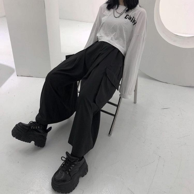 ワイドパンツ メンズ スカートパンツ 袴パンツ サルエルパンツ カーゴパンツ 薄手 ゆったり ビッグ スカンツ ポケット付き レディース モード ロング丈 ルーズ 大きいサイズ 体型カバー ユニセックス 【送料無料】