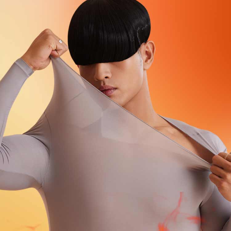 アンダーウェア 極薄 メンズ セットアップ あったかインナー 防寒 インナー 上下セット 長袖Tシャツ ヒートテック 保温 帯電防止 L 暖かい 冬 スーパーストレッチ 下着 下着 うるおい 肌着