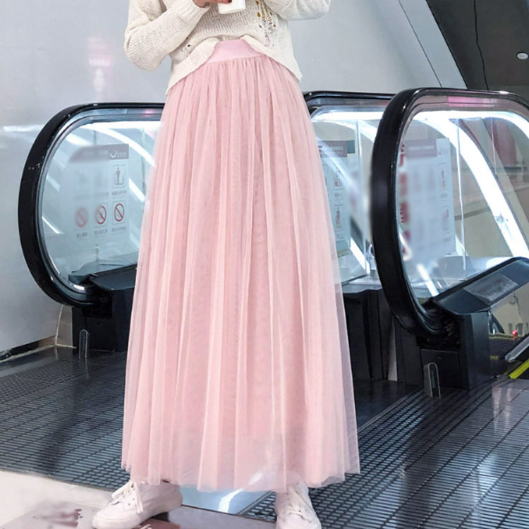 ロング Aライン レディース チュールスカート チュール 春夏 ひざ丈 ボリューム チ...
