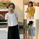 送料無料 夏着 Tシャツ 女の子 キッズ 半袖 シャツ トップス 子供服 子ども服 ワイシャツ 普段着 おしゃれ カジュアル 無地 インナー 可愛い ホワイト イエロー ブルー110 120 130 140 150 160 170cm
