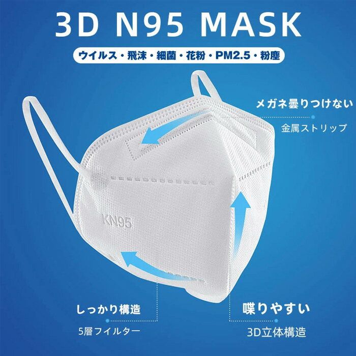 送料無料 マスク 250枚 KN95 マスク n95同等 不織布 大人用 使い捨て マスク N95マスク おしゃれ 立体マスク 男女兼用 5層構造 ウィルス対策 防塵 飛沫 防風 花粉対策 小顔効果 ホワイト ピンク ブルー ブラック パープル 個包装 face mask 人気商品