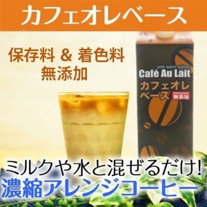 ポイント10倍！【珈琲シロップ】【無添加 カフェオレベース1000ml】【紙パック入り】アレンジベース（保存料＆着色料なし）コーヒー 無添加 カフェオレ