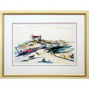 絵画 石岡剛 リトグラフ 版画 『トレドへの道』 城 風景 外国風景 美術品 アート いしおかごう