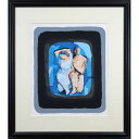 絵画 斎藤静輝 リトグラフ 版画 『二人』 人物 美術品 アート さいとうしずてる