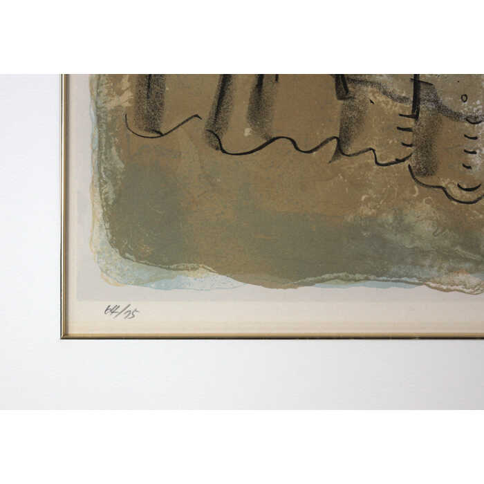 絵画 織田廣喜 リトグラフ 版画 『二人の女性』 人物 渡世 美術品 アート おだひろき