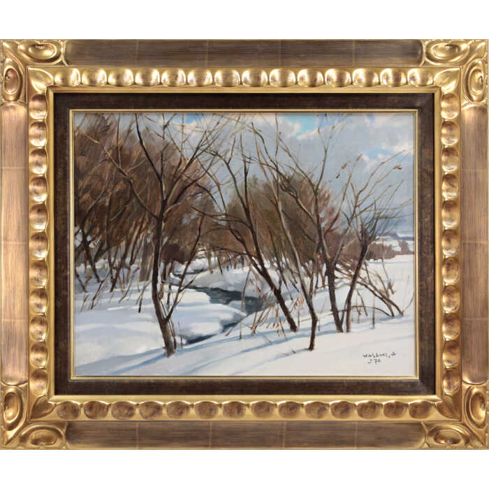 Rakuten - 絵画 山岸正巳 油絵・油彩画 『待春（於 岩内）』 山 川 木 林 自然 雪 風景 冬 北海道風景 春 優しい 力強い 明るい 生き生き 穏やか 一点物 美術品 アート やまぎしまさみ