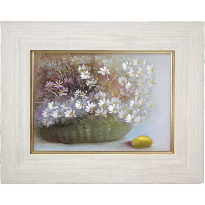 Rakuten - 絵画 作家不明 油絵・油彩画 『コスモス』 花 静物 優しい 明るい 一点物 美術品 アート ご贈答品 ギフト