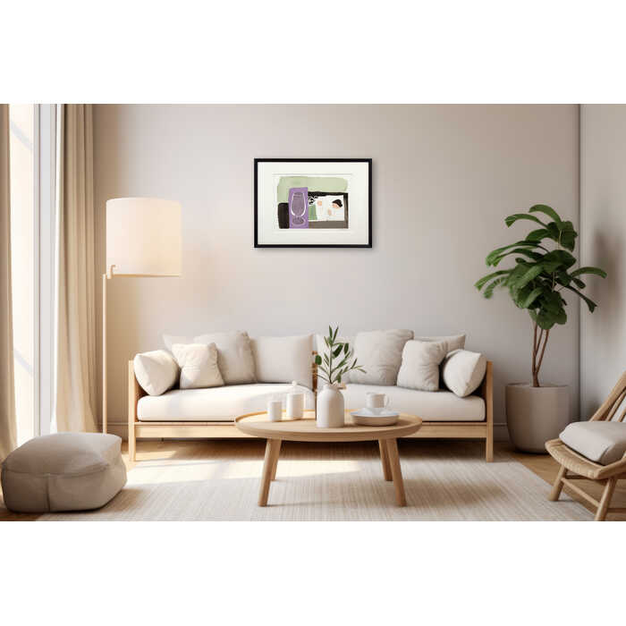 絵画 大沢昌助 リトグラフ 版画 『グラスと本』 机 静物 温もり 穏やか 美術品 アート おおさわしょうすけ