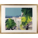 絵画 アルフレッド・デフォセ リトグラフ 版画 『風景』 木 空 街 風景 外国風景 美術品 アート