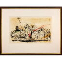 絵画 渡会純价 銅版画 『On Stage(E)』 人々 楽器 音楽 幻想的 明るい 賑やか 美術品 アート わたらいじゅんすけ
