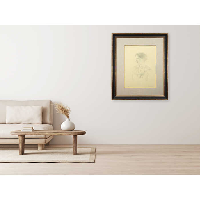 絵画 中山忠彦 リトグラフ 版画 『無題』 人物 美人 優しい 明るい 淡い 穏やか 美...