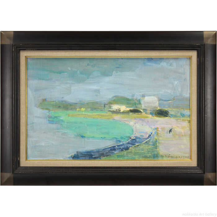 Rakuten - 蛯子真理央 油絵・油彩画 『名護の海辺』 一点物 絵画