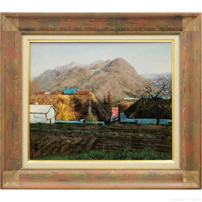 矢ヶ部昭彦 油絵・油彩画 『山笑う頃』 一点物 絵画