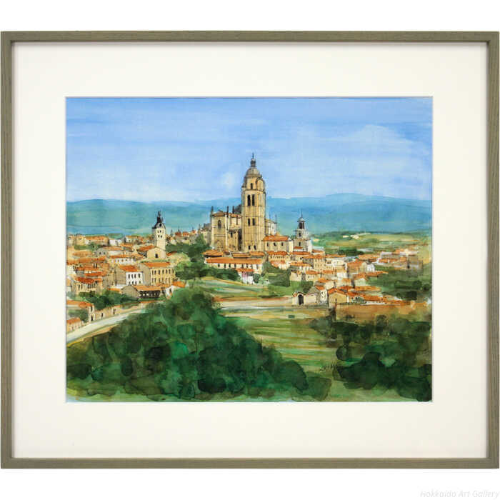 有馬和彦 水彩画 『セゴビア』 一点物 絵画