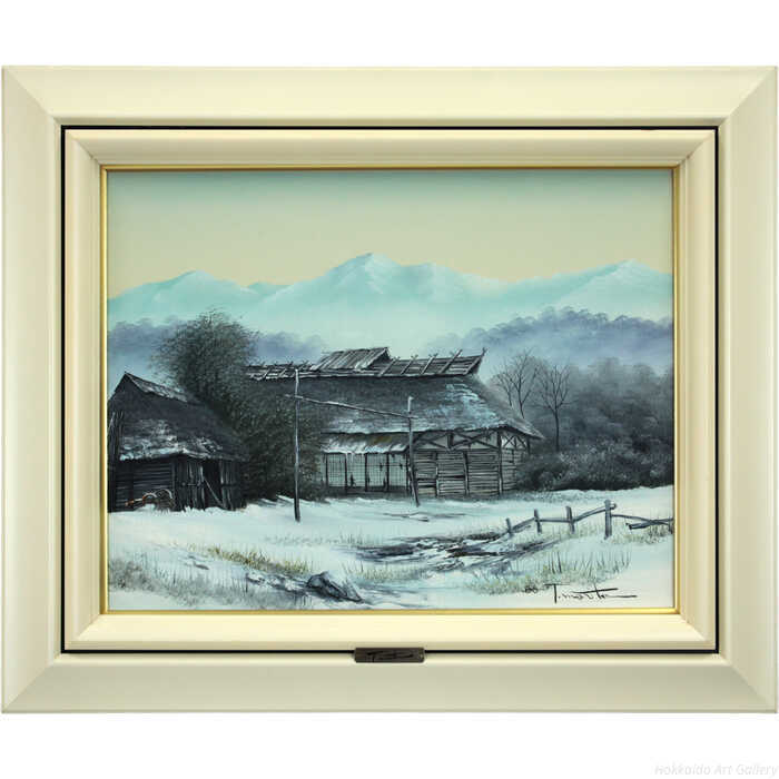 Rakuten - 森田哲隆 油絵・油彩画 『遠雪 地吹雪』 一点物 絵画
