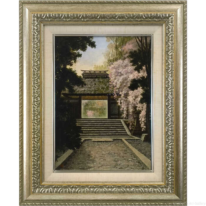 尾形松仙【松仙会主宰】油彩【尾瀬の朝】　油彩スチール額装　肉筆画　真作即決品です 尾形松仙【松仙会主宰】油彩【尾瀬の朝】 油彩スチール額装 肉筆画 真