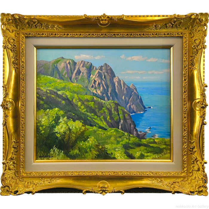 Rakuten - 山岸正巳 油絵・油彩画 『雷電刀掛岬』 一点物 絵画