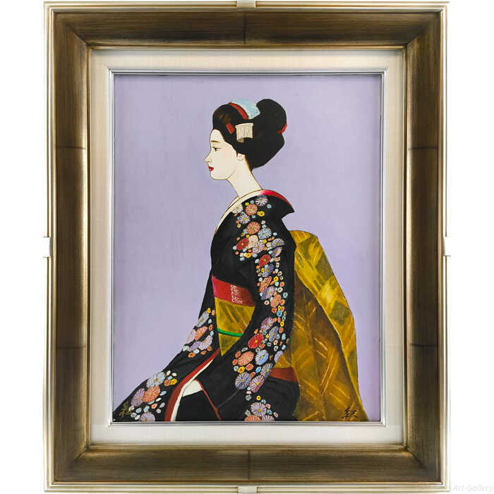 Rakuten - 川瀬紀深子 油絵・油彩画 『初春』 一点物 絵画