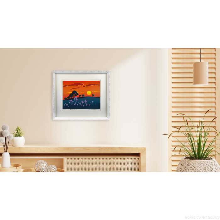 藤倉英幸 シルクスクリーン 版画 『夏のシルエット』 絵画