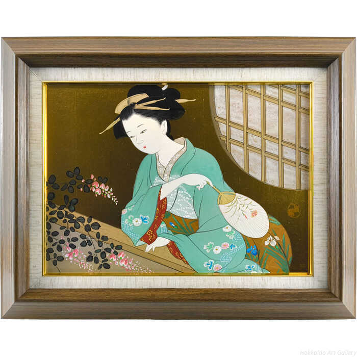 大熊嵐雪 日本画 『やすらぎ』 一点物 絵画