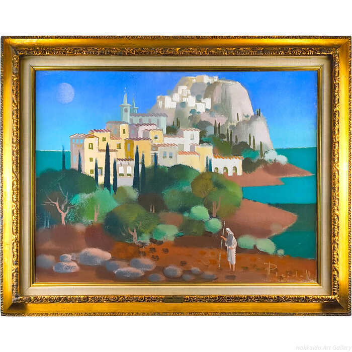 Rakuten - プレイデル 油絵・油彩画 『半島』 一点物 絵画