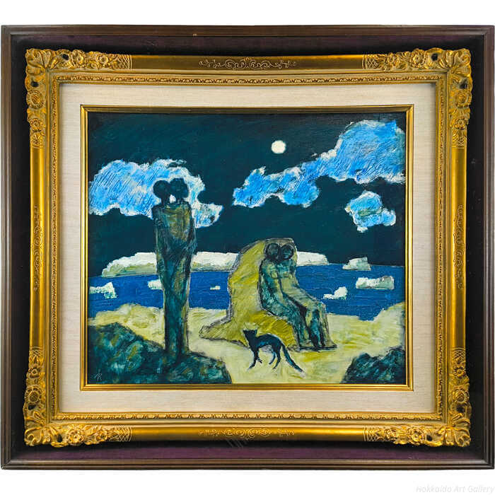 Rakuten - 国松登 油絵・油彩画 『氷人（B）』 一点物 絵画