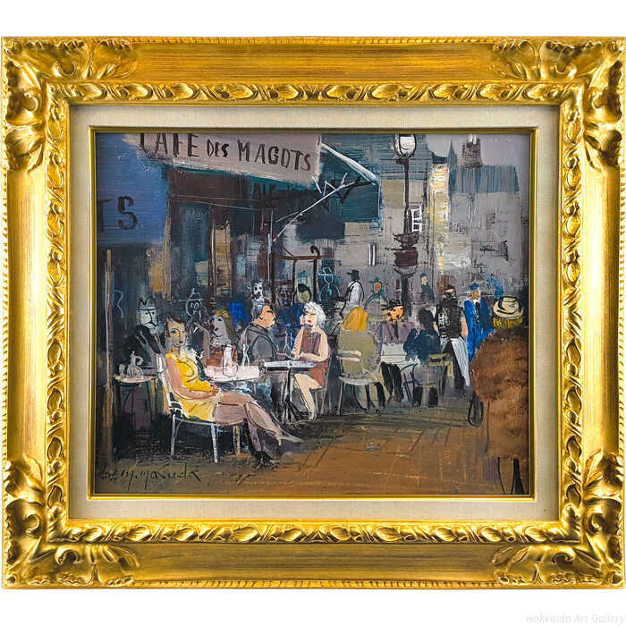 樂天商城 - 増田誠 油絵・油彩画 『サンジェルマンのカフェ』 一点物 絵画