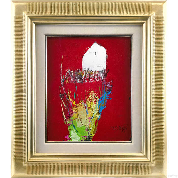 Rakuten - 宮沢克忠 油絵・油彩画 『白い家』 一点物 絵画