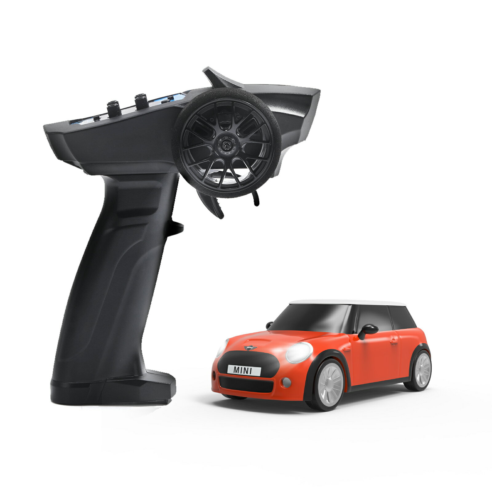 DEERC ラジコン ラジコンカー 1/76 BMW MINI ミニRCカー 全比例コントロール LEDライト付き 30分連続使..