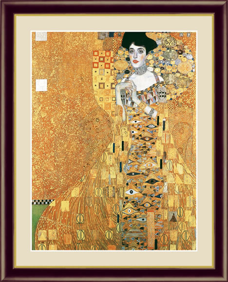 世界の名画額 アデーレ・ブロッホ＝バウアーの肖像1 クリムト 有名美術館 レプリカ モダン インテリア 壁掛け 階段飾り 