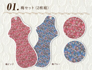 布ナプキン100%オーガニック:2枚セット|2XLサイズ:42cm|特に多い日・夜用(特大)尿漏れにも|専用洗剤プレゼント【送料無料】おしゃれな柄/かわいいデザイン/3カラーバリエーション【ハンナパッド】