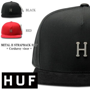 HUF ハフ HUF 2018 SUMMER SMALL METAL H SNAPBACK CAP ハフ メタルH プレート スナップバック キャップ もてる SUP スケート ストリート 帽子 メンズ レディース 男女兼用 しっかりボディー 流行廃りが無い!! あす楽