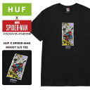 HUF X SPIDERMAN ハフ スパイダーマン コラボ Tシャツ 半袖 数量限定 S~XXL ストリート スケート ファッション メンズ レディース 男女兼用 スケート ブランド S M L XL プレゼント フロントプリント zozo town TS02054 MOODY TEE BLACK TS02055HO22 黒 MAVEL ゾゾタウン