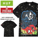 HUF X SPIDERMAN ハフ スパイダーマン コラボ Tシャツ 半袖 限定 S~XXL ストリート スケート ファッション メンズ レディース 男女兼用 スケート ブランド S M L XL プレゼント フロントプリント zozotown TS02054 VENOM IS BACK TEE BLACK TS02059HO22 黒 MAVEL ゾゾタウン