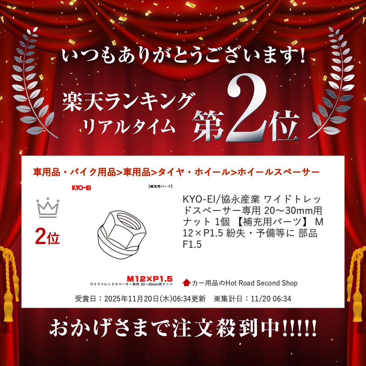 �ڥ�󥭥����ޡ� KYO-EI/���ʻ��� �磻�ɥȥ�åɥ��ڡ��������� 20��30mm�ѥʥå� 1�� ���佼�ѥѡ��ġ� M12��P1.5 ʶ����ͽ������ ���� F1.5