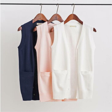 全9色! 制服 スクール ニットベスト 前開き ノースリーブ ニットトップス セーター 学生 制服 秋冬 卒業式 入学式 Vネック ポケット付き 無地 大きいサイズ 中学生 高校生 通学 男の子 女の子 薄手 春