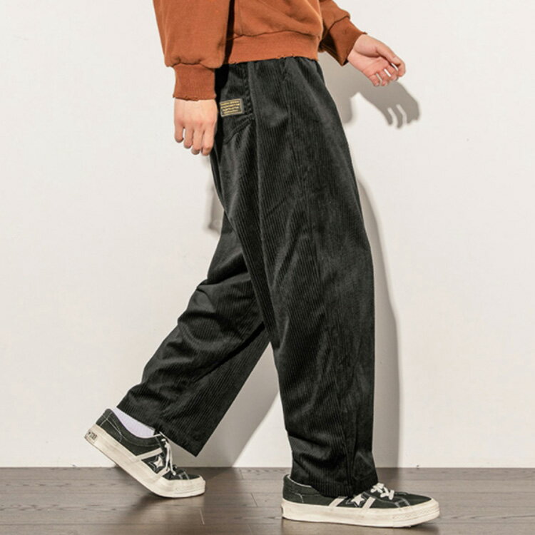 コーデュロイ ワイドパンツ メンズ 長ズボン コーデュロイパンツ スラックス ガウ...