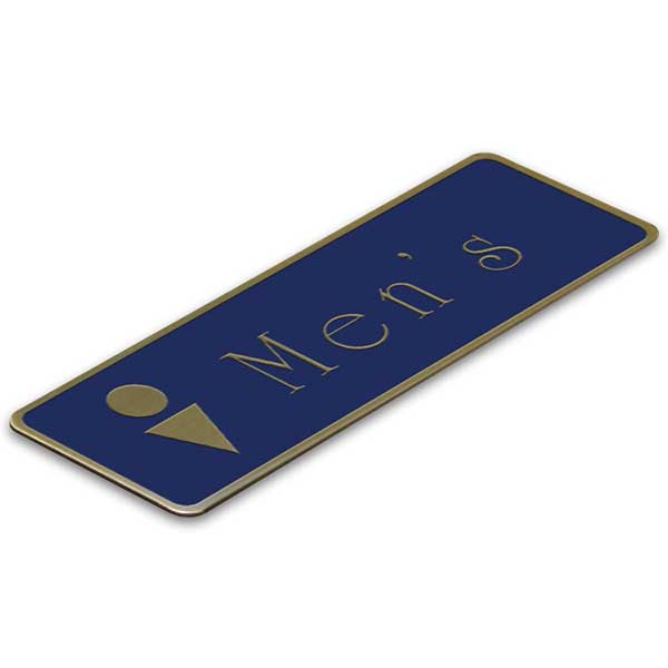 〈真鍮製〉【小サイズ、トイレプレート】「男性」ピクトサインプレート（b_c_tp_015）真鍮腐蝕仕上げ、..