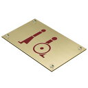 〈真鍮製〉【トイレプレート(業務用大判サイズ)】(250mm×150mmシリーズ)腐蝕、焼付塗装の本格的銘板です。《表札工房あかり》