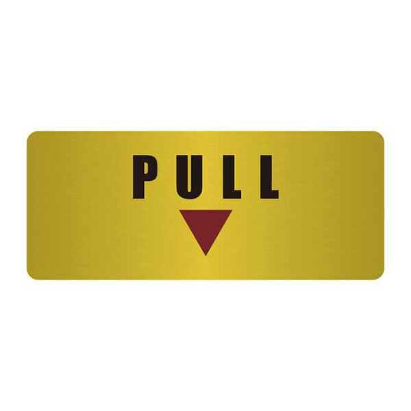 〈真鍮製〉【オフィスミニプレート】「PULL」（60mm×25mm）小さなドアプレート。《表札工房あかり》(3.0)