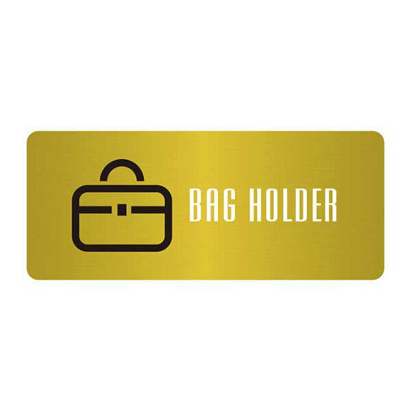 〈真鍮製〉【オフィスミニプレート】「バッグホルダー」（60mm×25mm）小さなドアプレート。《表札工房..