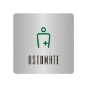 〈ステンレス製〉【オフィスミニプレート】「オストメイト設置」40mm×40mmの小さなドアプレート。《表札工房あかり》|詳細画像