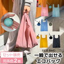 【 11日まで在庫処分 20%OFFクーポン 同系色 2個セット 】 たたまないエコバッグ くすみカラー ギフト カラビナ付き 無地 プレゼント 小さめ 軽い コンパクト エコバッグ 買い物バッグ サブバッグ マイバッグ コンビニサイズ 折りたたみ たたまない 簡単 洗濯